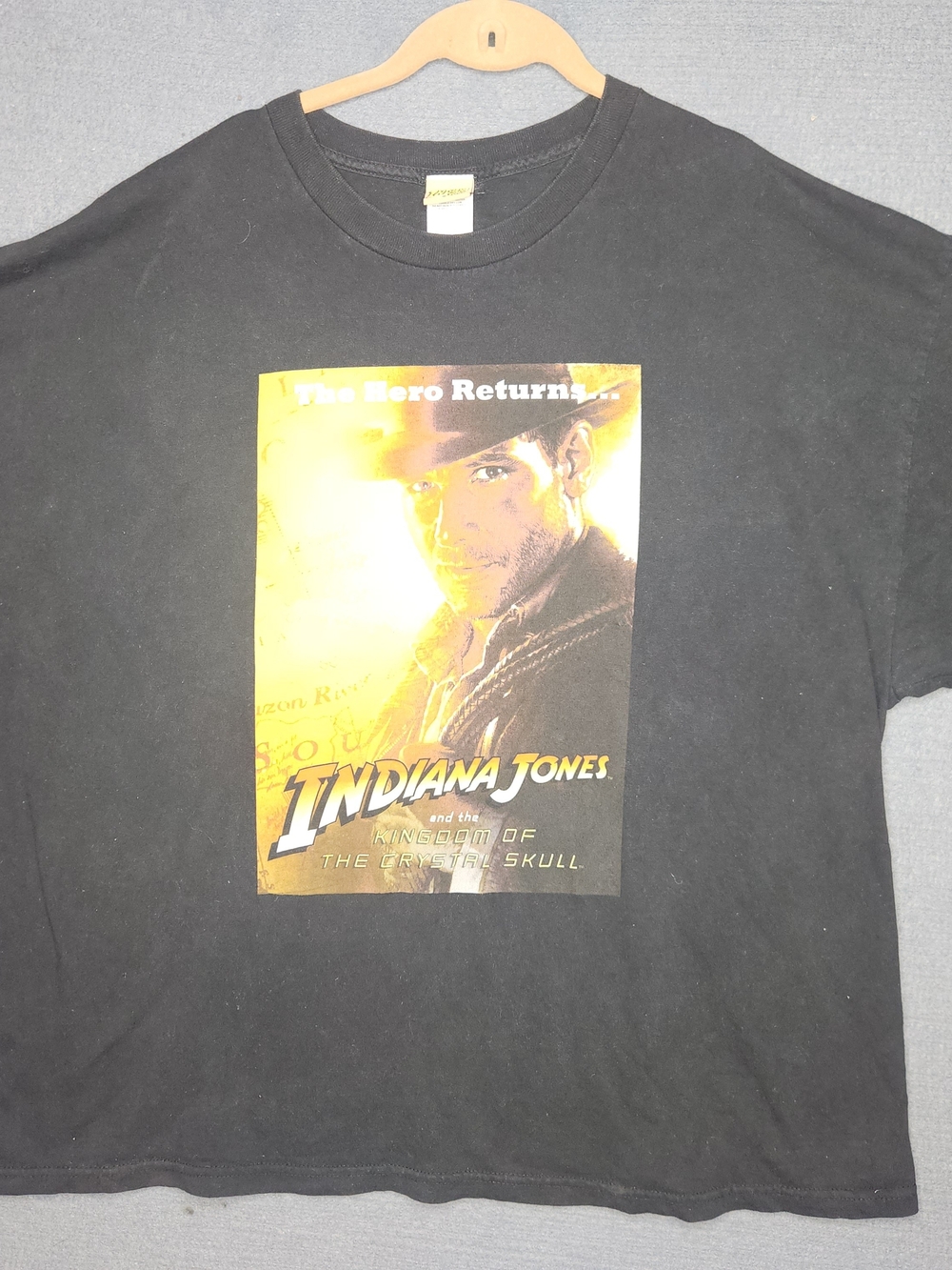 Black Indiana Jones Graphic Short-Sleeve Tee